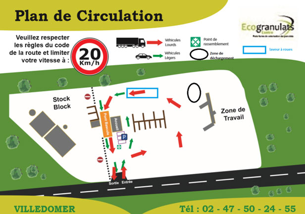 plan de circulation Ecogranulats